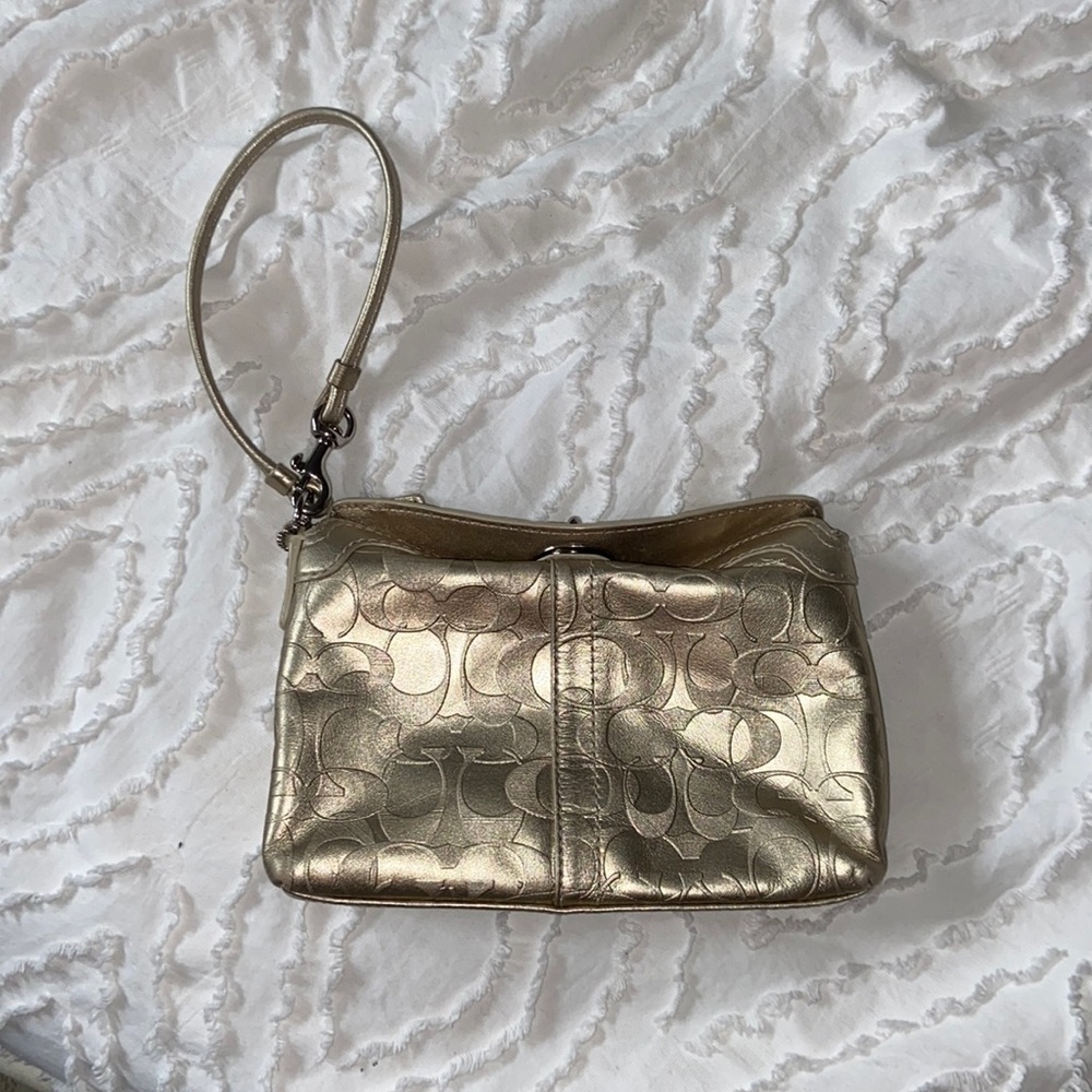 Gold Coach Wristlet (RARE) NWOT
